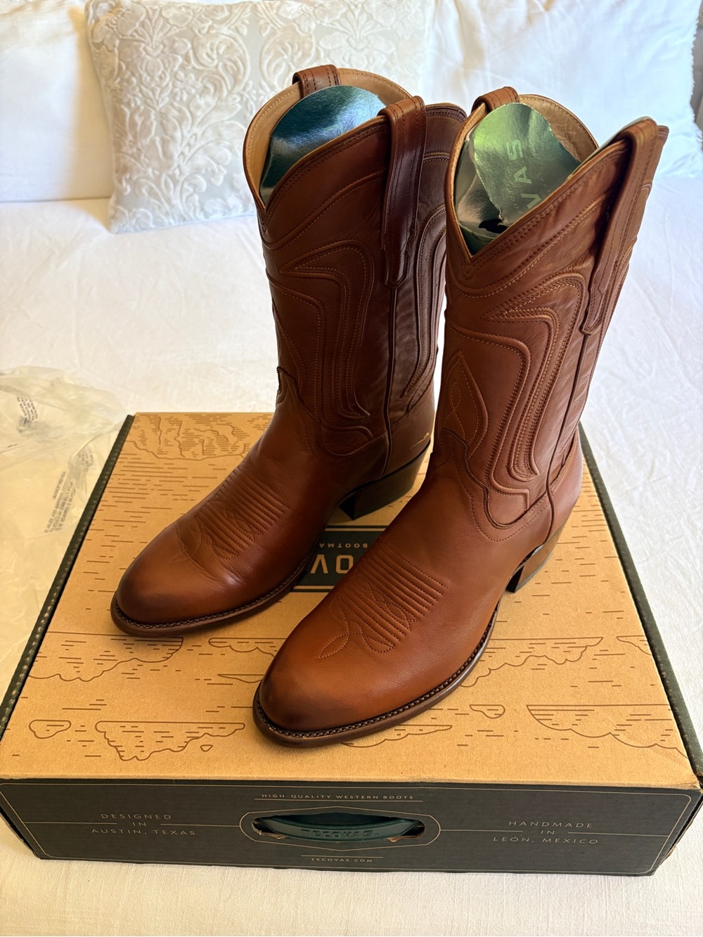 Tecovas The Cartwright Men's Western Leather Cowboy Boots - Brown